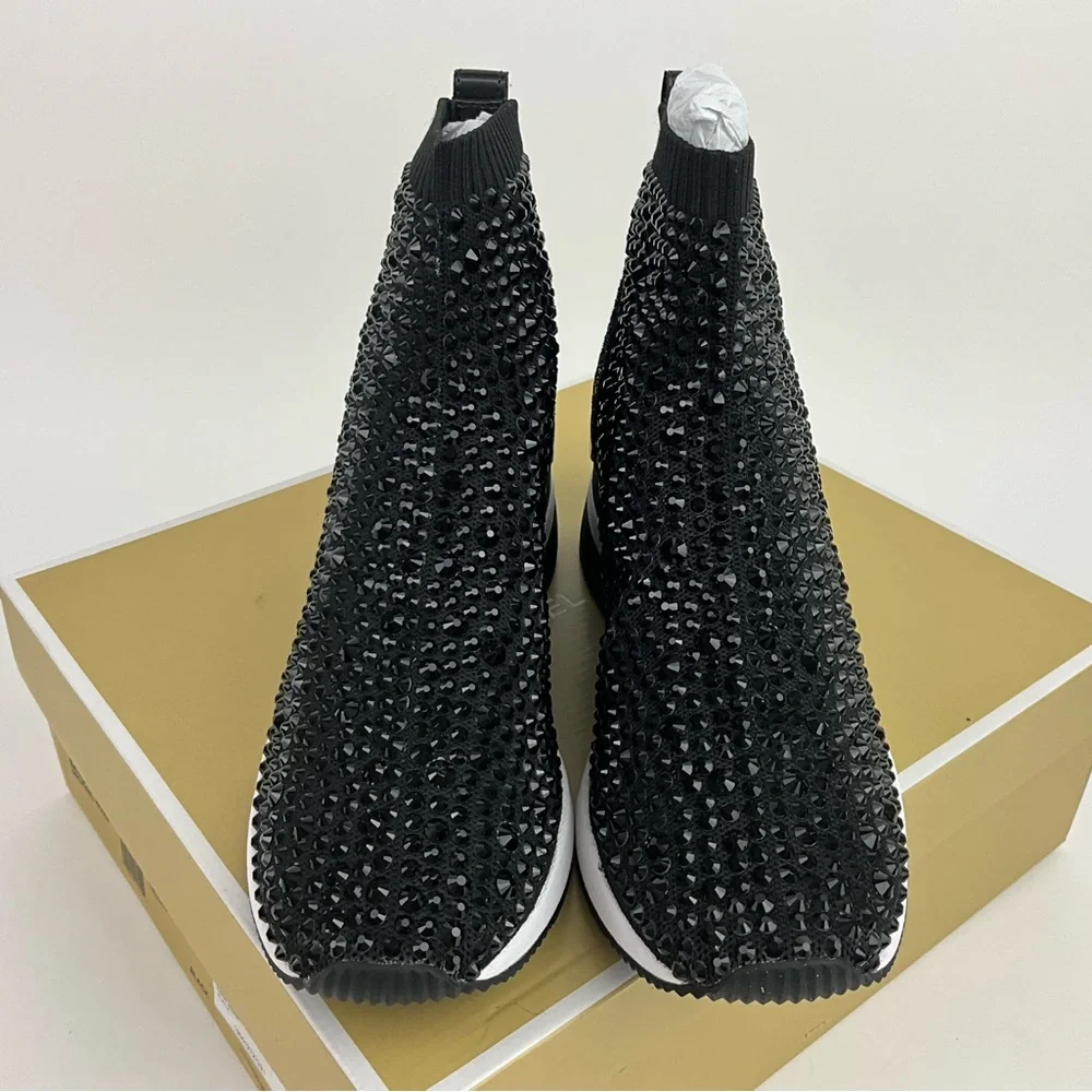 Michael Kors Black Skyler Bootie Sparkle Womens Size 8 New In Box - Picture 8 of 11